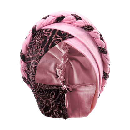 2024 Head Scarf for Muslim Women Turban Cap Ladies Islamic Print Bonnet Hat Braid Headband Turbante Mujer Beanies Hats