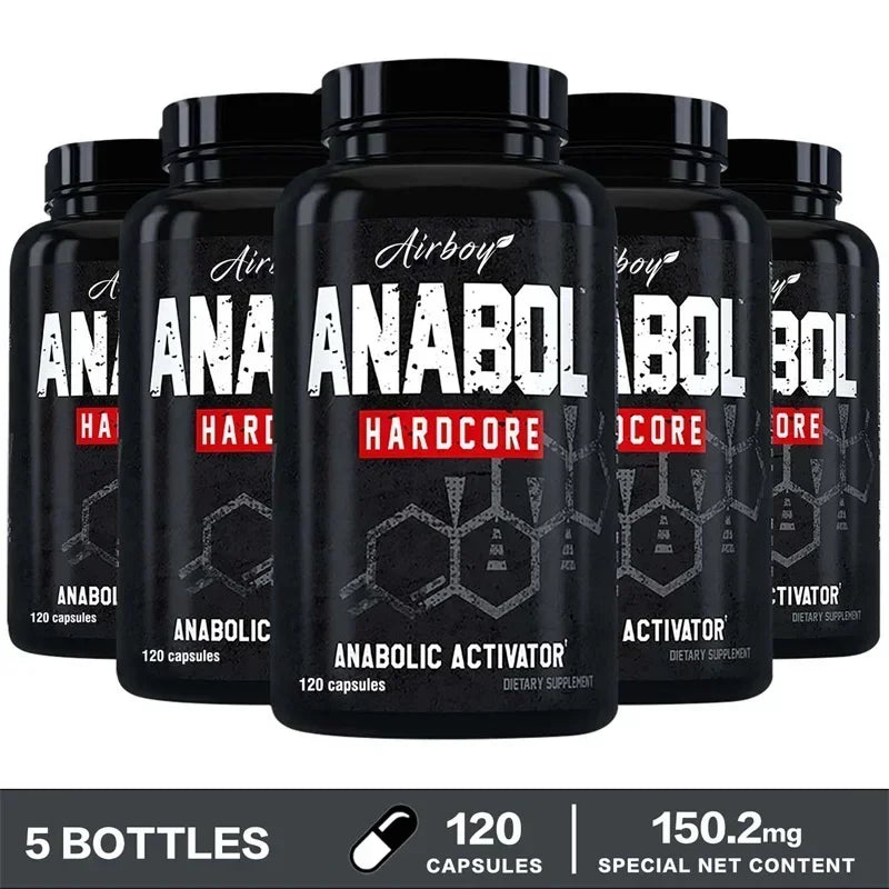 120pcs Anabol Hardcore Supplement - Natural Anabolic Muscle Growth, Enhance Men's Abs, Post-workout Muscle Recovery SupplementSu