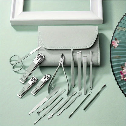 Nail Clippers Manicure Tool Set, With Portable Travel Case, Cuticle Nippers And Cutter Kit, Professional Nail Clippers Pedicure