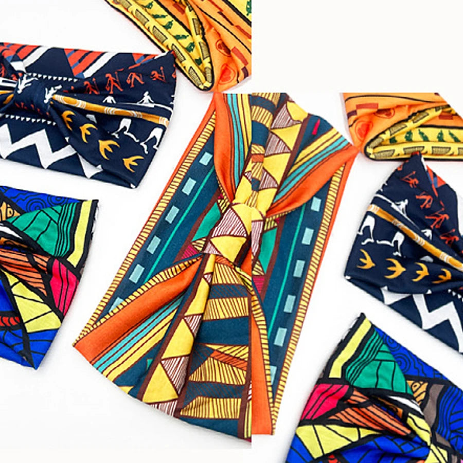 1 Pcs European American Women'S Bohemian Style Elastic Headscarf Yoga fitness Running  ventilation Wide Brimmed Hair Accessories