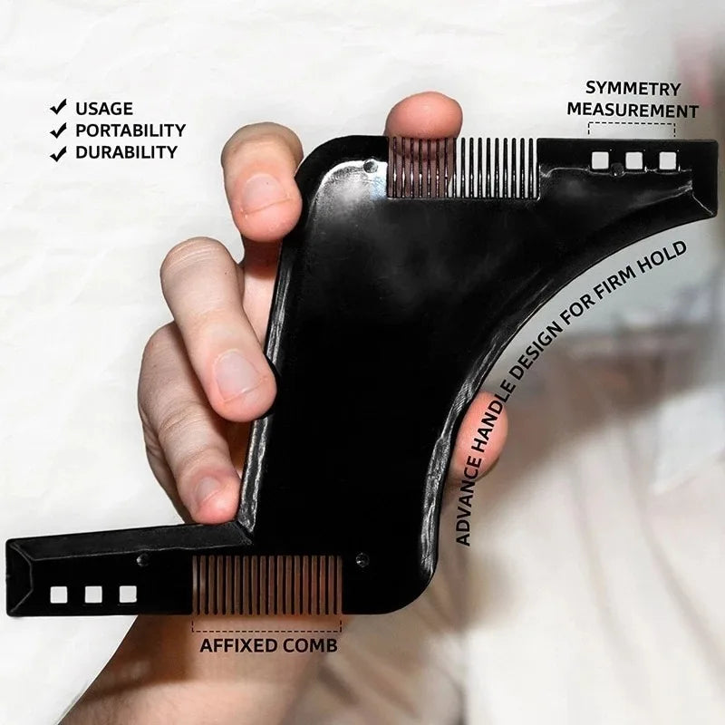 Men Beard Comb Beard Care Template Beard Brush Moustache Moulding Comb For Hair Beard Trimmer Salon Tools Barber Accessories