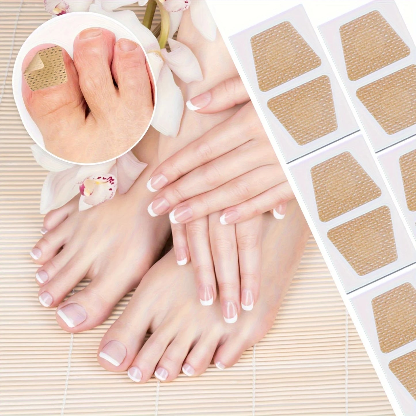 Nail Repair Patches-For Weak,Yellow,Broken,Invisible Under Shoes,Daily Use-Home Pedicure Care,Skin-Friendly,Foot Health Focused