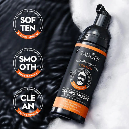 SADOER Men's Shaving Mousse Soft Beard Shaving Foam For Refreshing Man Moisturizing Soften Fibrous Roots Not Irritating
