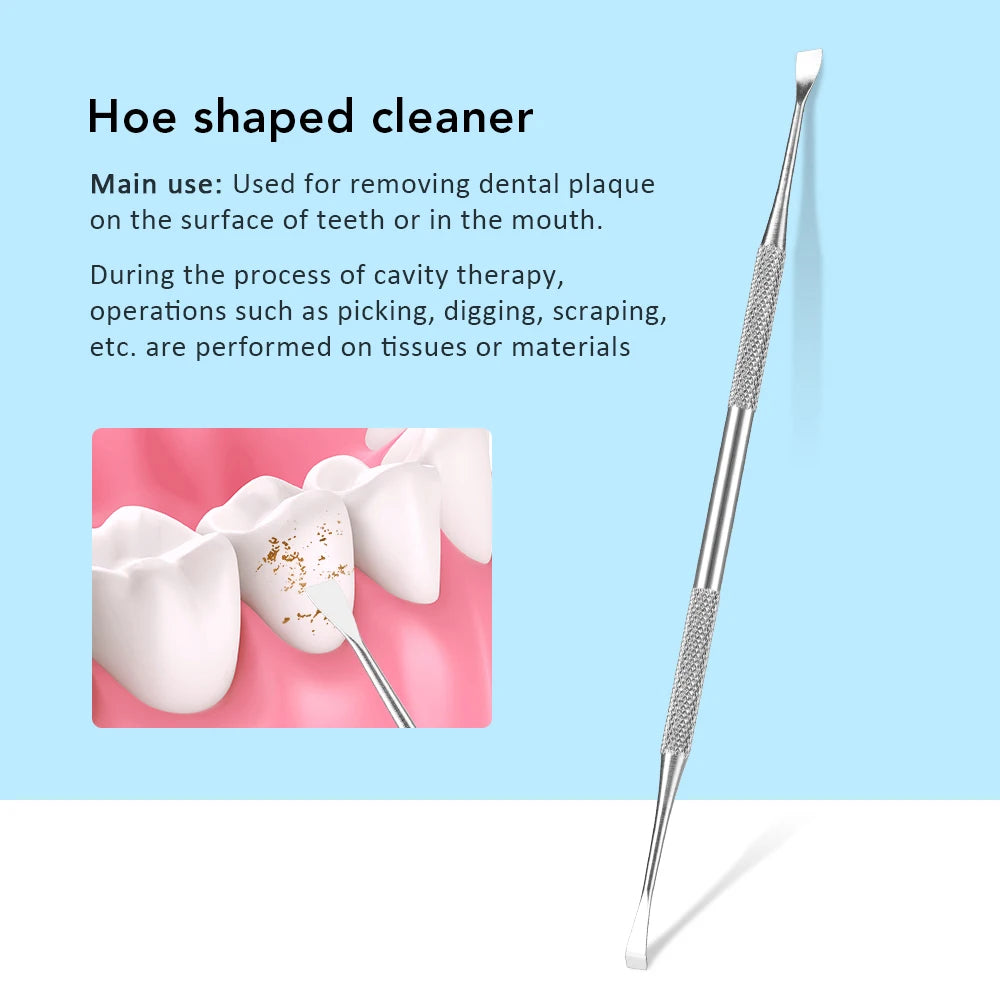 4pcs Stainless Steel Dentist Oral Tools Cleaning Flossing Tartar Removal Easy to Clean Not Easy to Break Dental Oral Mirror Care