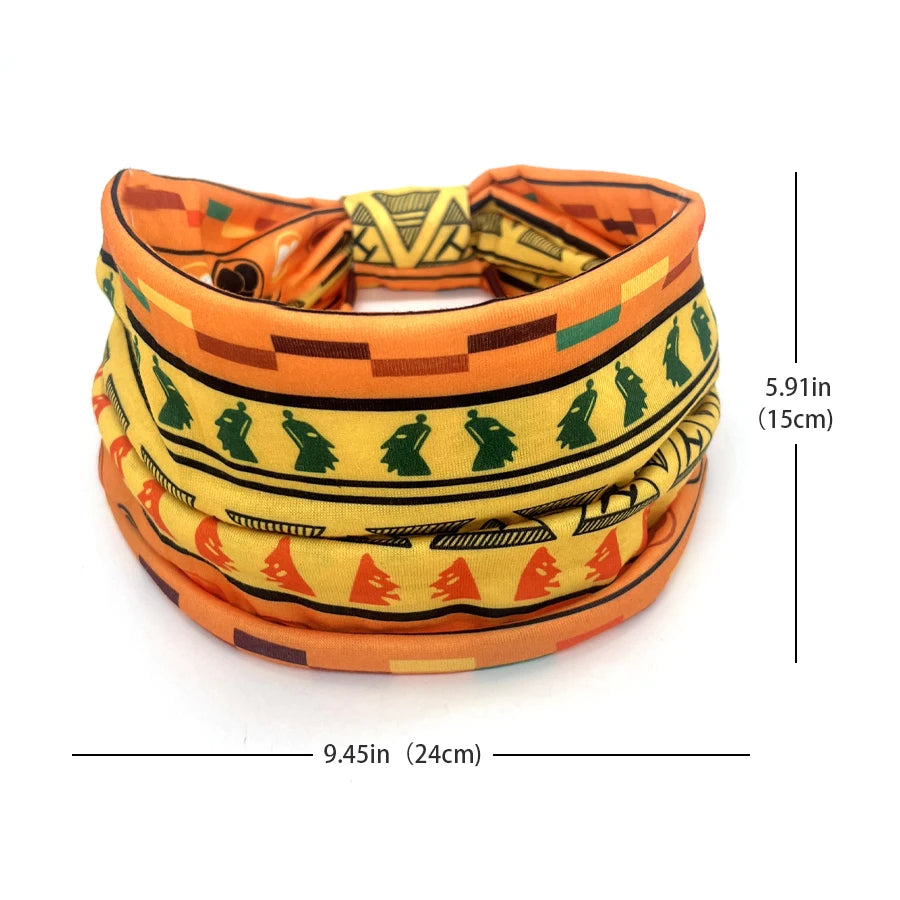 1 Pcs European American Women'S Bohemian Style Elastic Headscarf Yoga fitness Running  ventilation Wide Brimmed Hair Accessories