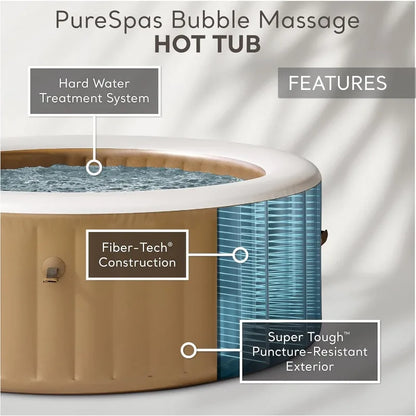 6 Person Inflatable Hot Tub Spa Plus Water Heater Pump