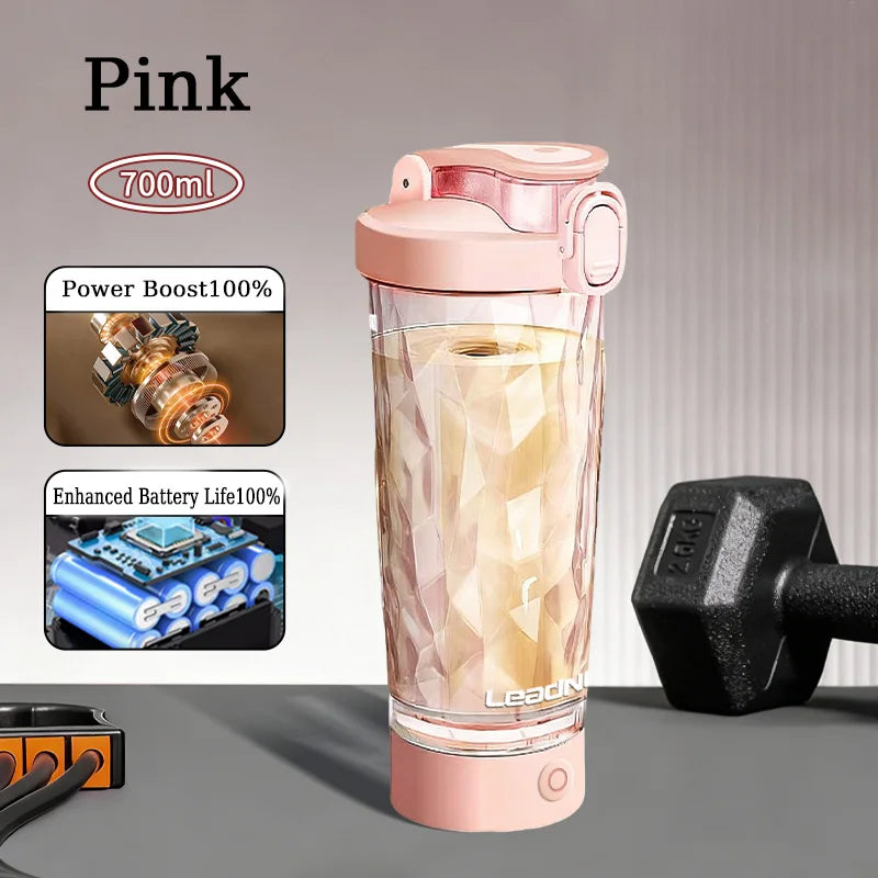 Portable Blenders Cup 700ml Rechargeable Electric Mixing Cup Protein Powder Shaker Cup for Sports Travel Home Milk Coffee Mixer