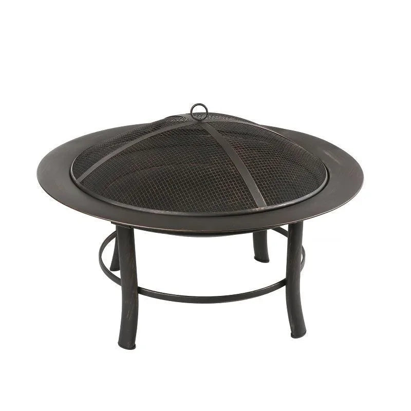 Camping Fire Pit Bonfire Stove Bonfire Activity Wood Basket Black Garden Decoration Wood Stove Heating Furnace With Baking Net