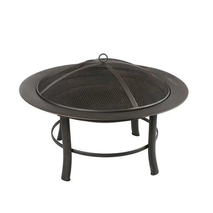 Camping Fire Pit Bonfire Stove Bonfire Activity Wood Basket Black Garden Decoration Wood Stove Heating Furnace With Baking Net