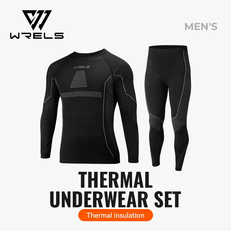 WRELS Men Women Ski Thermal Underwear Sets Sports Quick Dry Warm Soft Tracksuit Fitness Workout Exercise Hiking Travel Underwear
