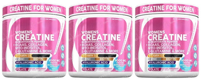 Woman Creatine Powder 300g Contain Creatine Monohydrate, BCAA & Amino Acids for Daily Health, Nutrition, and Workout Support