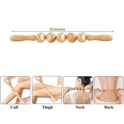 1Pcs Wood Therapy Massage Tools,Wooden Therapy Tools for Body Muscle Pain Relief,Body Sculpting Tools,Fascia Massage