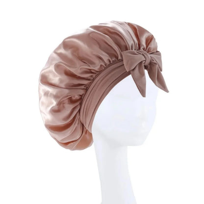 Satin Silk Hair Bonnet | Adjustable Tie Band | Sleep Bonnet for Women Men | Unisex Protective Headwear