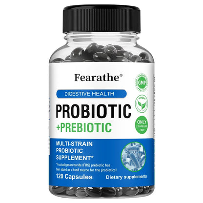 Prebiotics + Probiotics, Suitable for Both Men and Women - Mood and Digestive Support, Regulating Gut Microbiota Balance