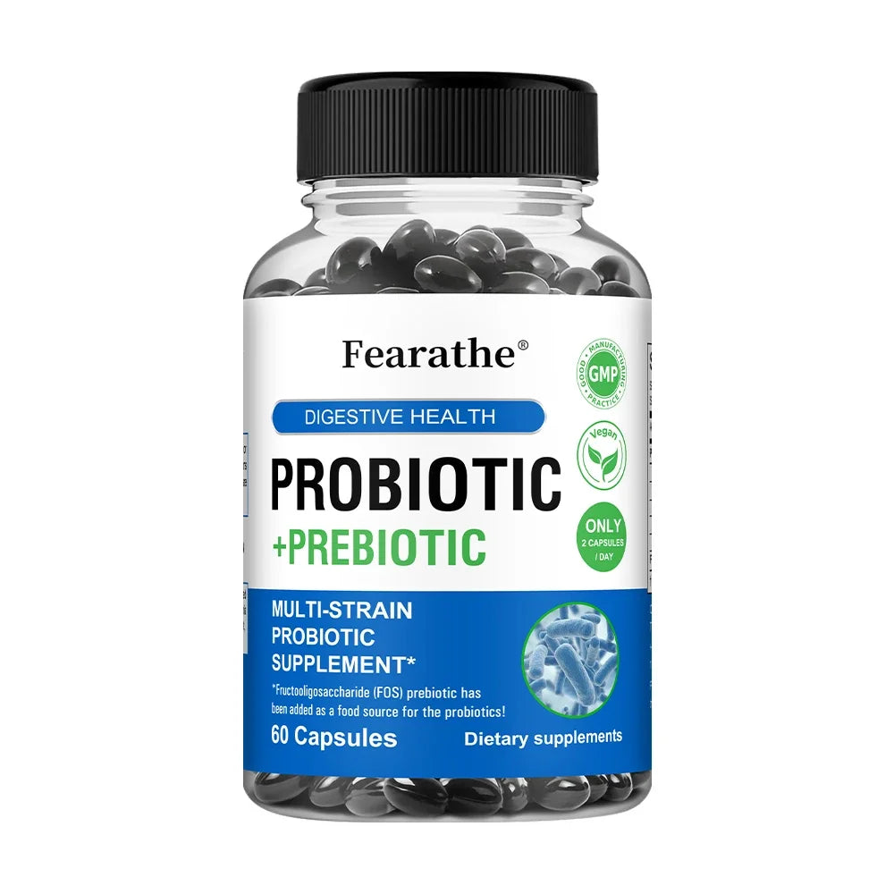 Prebiotics + Probiotics, Suitable for Both Men and Women - Mood and Digestive Support, Regulating Gut Microbiota Balance