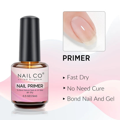 NAILCO 15ml Air Quick Dry Nail Primer Gel Nail Art Gel Lacquer Vernis Gel Desiccant Long Lasting UV Gel To Bond Natural Nails