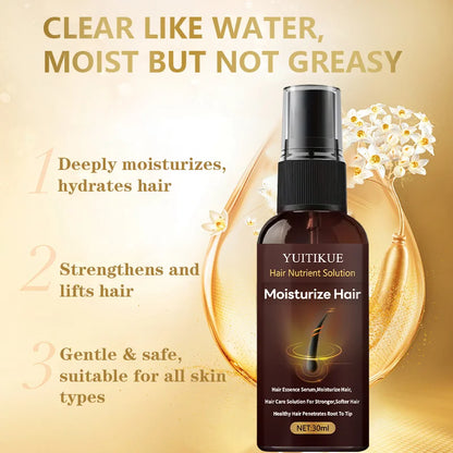 YUITIKUE Hair Nutrient Solution 30ml - Water-Light & Non-Greasy, Deeply Moisturizes & Strengthens Hair