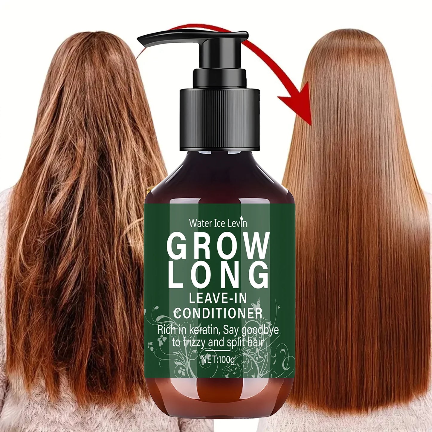Hair Growth Leave In Conditioner 1+1 Pack 100g Biotin Collagen Hyaluronic Acid Vitamin C Dry Damaged Hair Repair Moisturizing