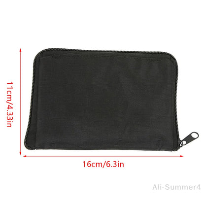 Portable Blood Glucose Meter Storage Bag Blood Pressure And Oxygen Meter Carrier Organizer Black Zipper Storage Bag Household
