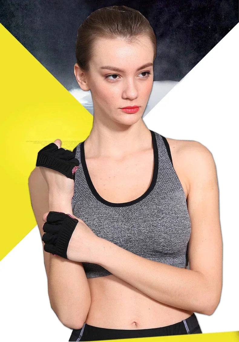 1pair Gym Fitness Half Finger Gloves Men Women for Crossfit Workout Glove Power Weight Lifting Bodybuilding Hand Protector