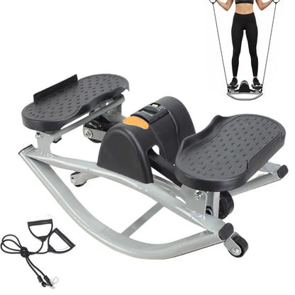 Rock Stepper Exercise Machine Legs Glutes Abs Workout Portable Silent Lateral Stepper Machine for Home Apartment Office Gym