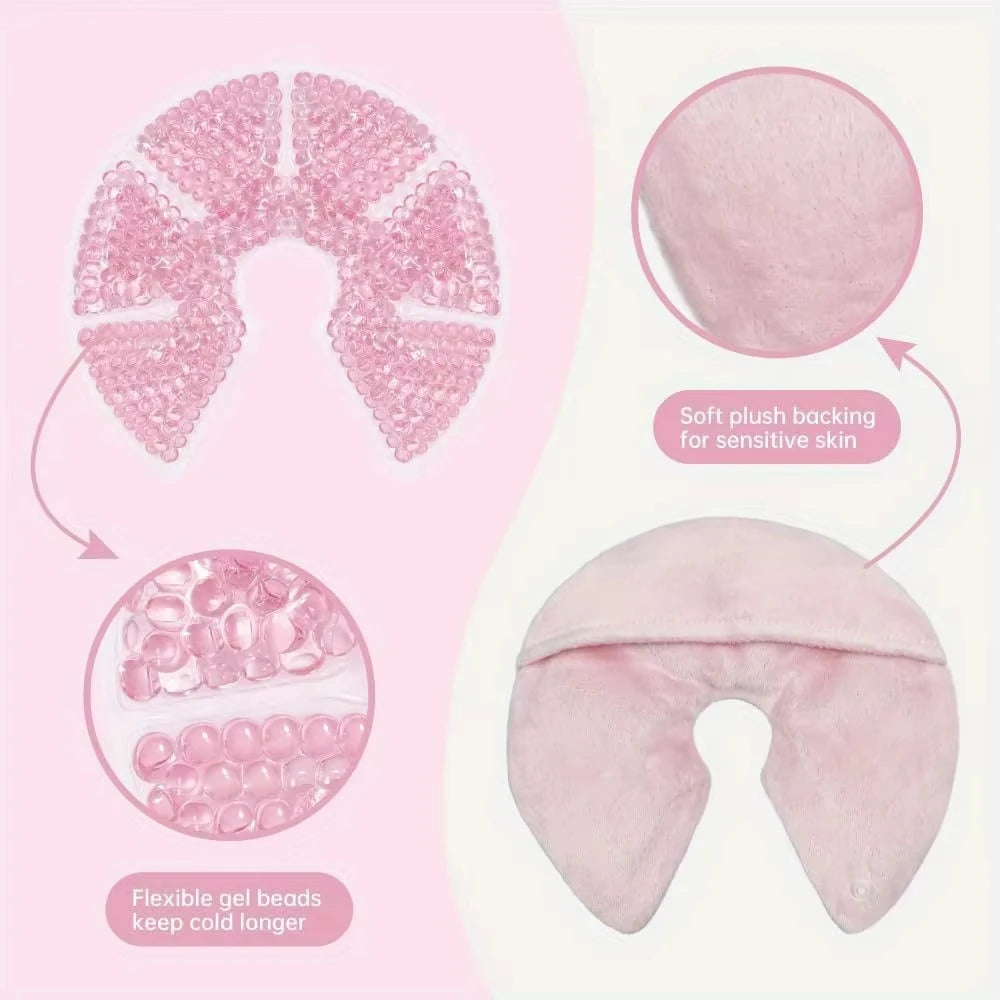Breast Therapy Pad Hot Cold Breast Gel Bead Ice Packs Breast Cooling/Heat Pads Relief for Breastfeeding, Nursing Pain, Mastitis