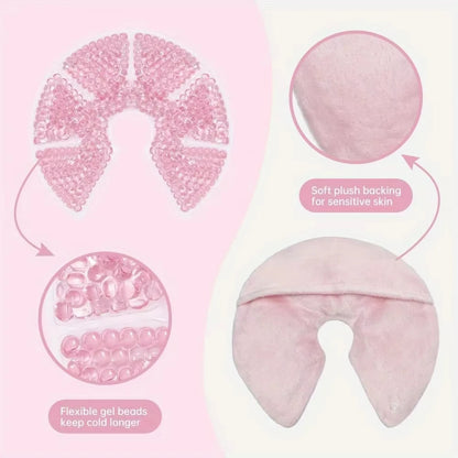 Breast Therapy Pad Hot Cold Breast Gel Bead Ice Packs Breast Cooling/Heat Pads Relief for Breastfeeding, Nursing Pain, Mastitis