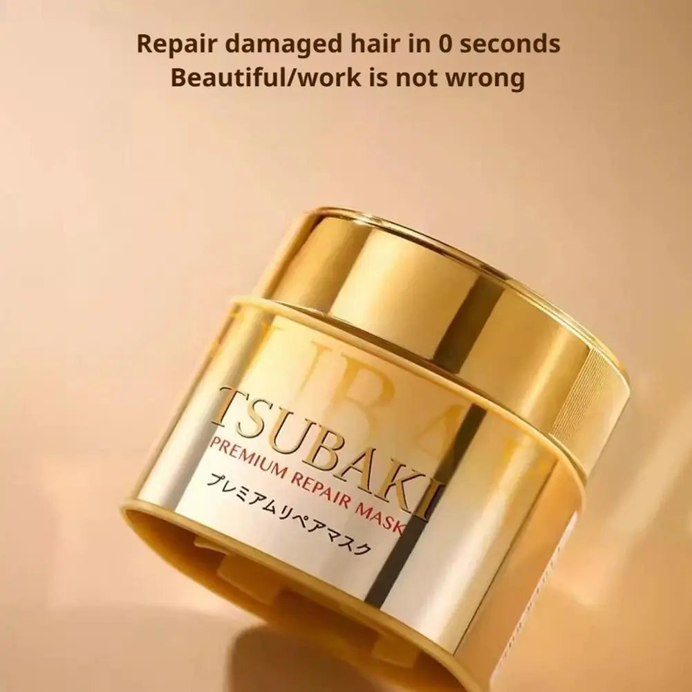 Japanese TSUBAKI Hair Mask 10-second Repair Dry Split Ends Frizzy Permed Dyed Damaged Hair Smooths And Strengthens Hair Roots