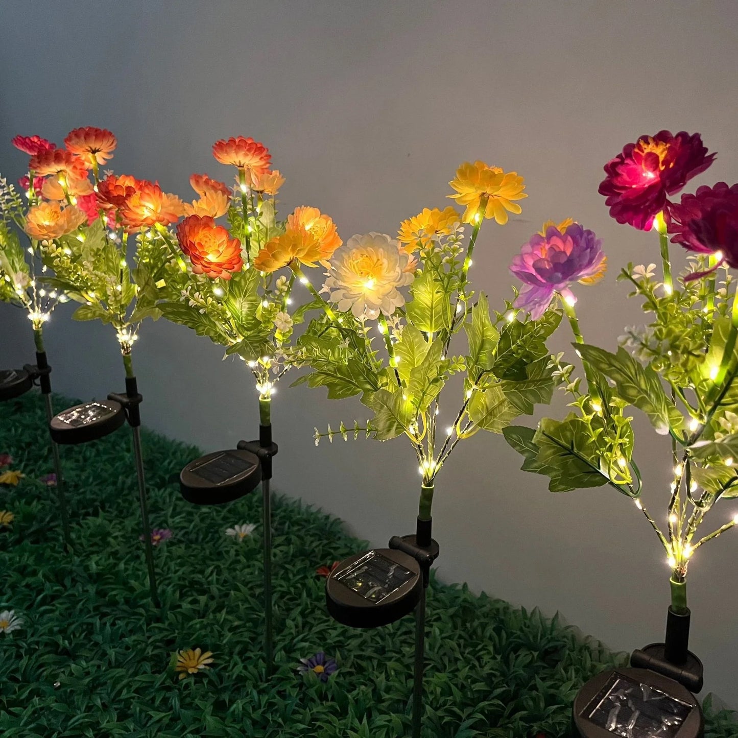 Solar Lights Outdoor Lighting Garden Lights Snow Lotus Lawn Lights Patio Patio Garden Decorative Flower Party Wedding Lights