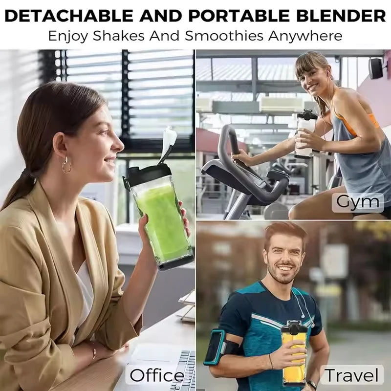 600ml USB rechargeable portable smoothie blender, mini personal fresh juice blender, electric smoothie juicing tool