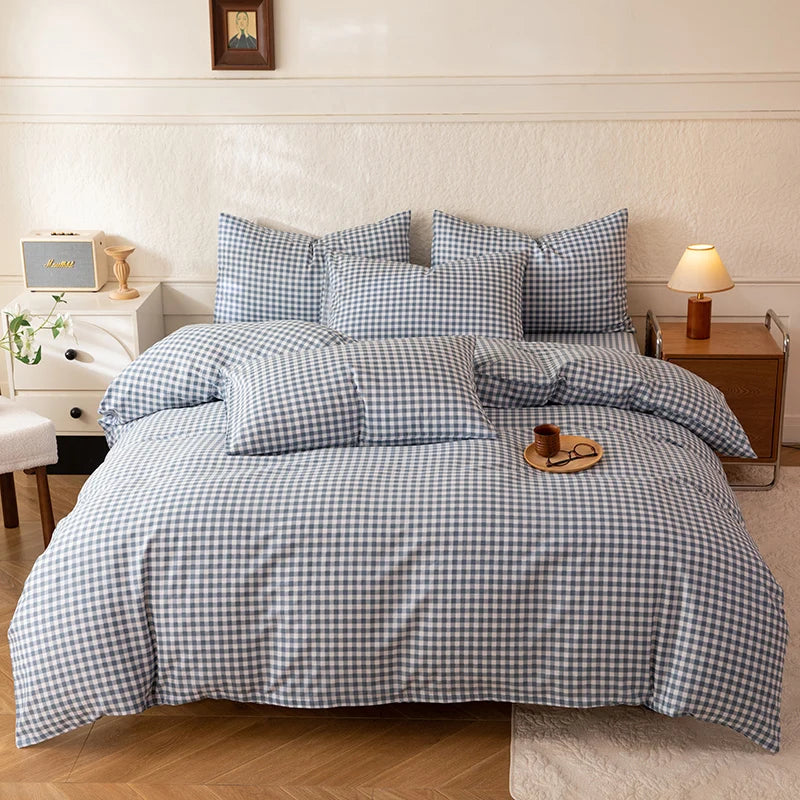 New 3pcs 100% Cotton Bedding Set High Quality Includes One Duvet Cover and Two Pillowcases Soft Skin-friendly and Breathable