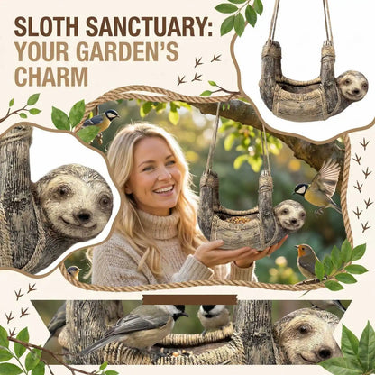 Sloth Bird Feeder Outdoor Hanging Bird Feeder Pendant Decoration Bird Bathtub Garden Courtyard Decoration Current Feeder
