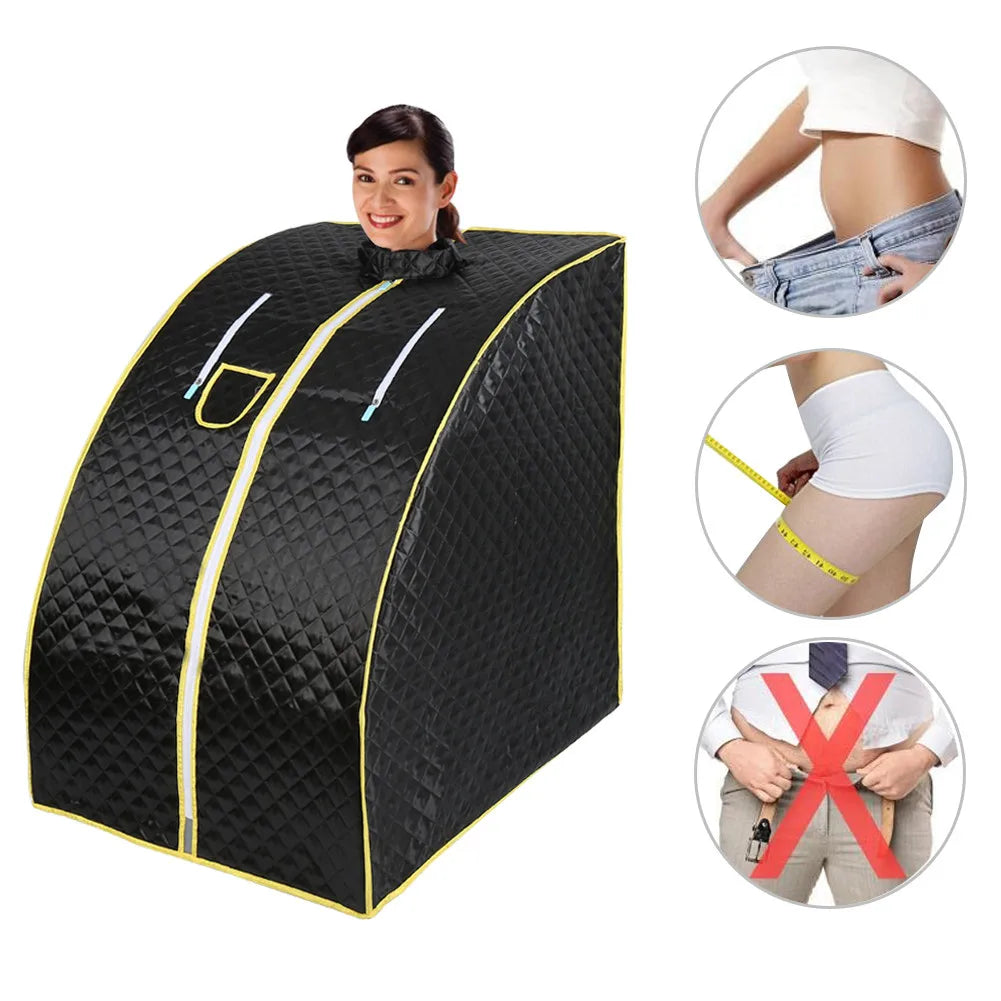 Portable Sauna Household Steam Room Beneficial Skin 3.0L Steamer Slimming Bath SPA Health Simple Joint Steel Frame
