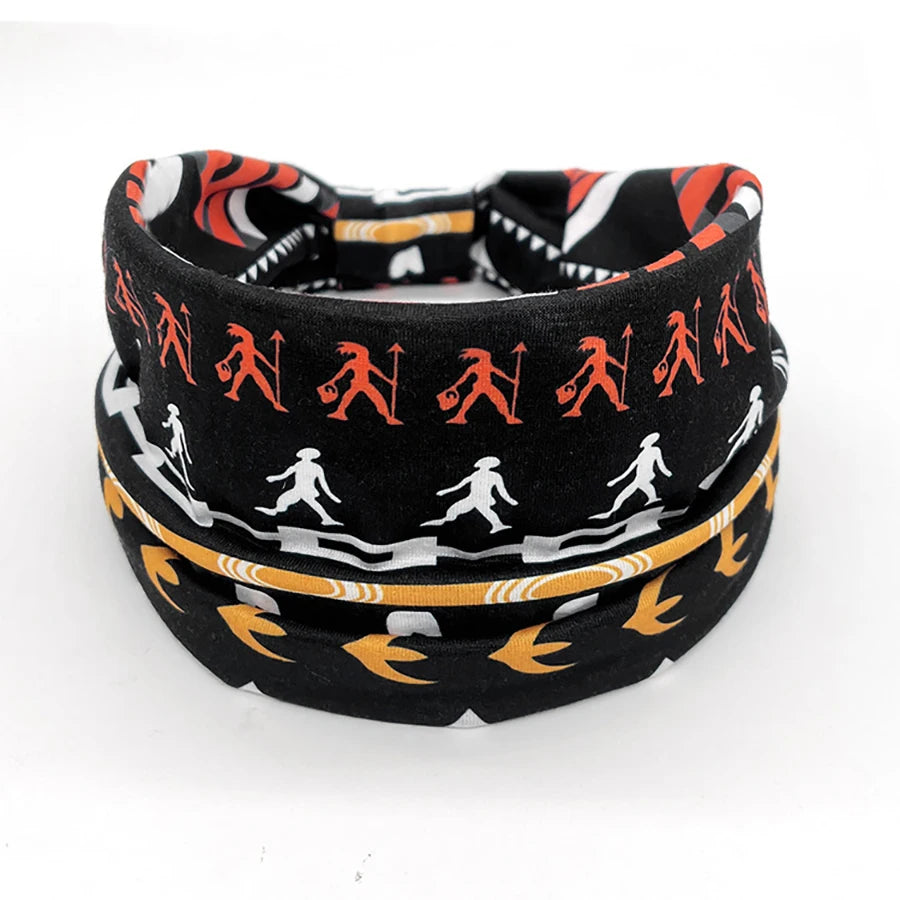 1 Pcs European American Women'S Bohemian Style Elastic Headscarf Yoga fitness Running  ventilation Wide Brimmed Hair Accessories