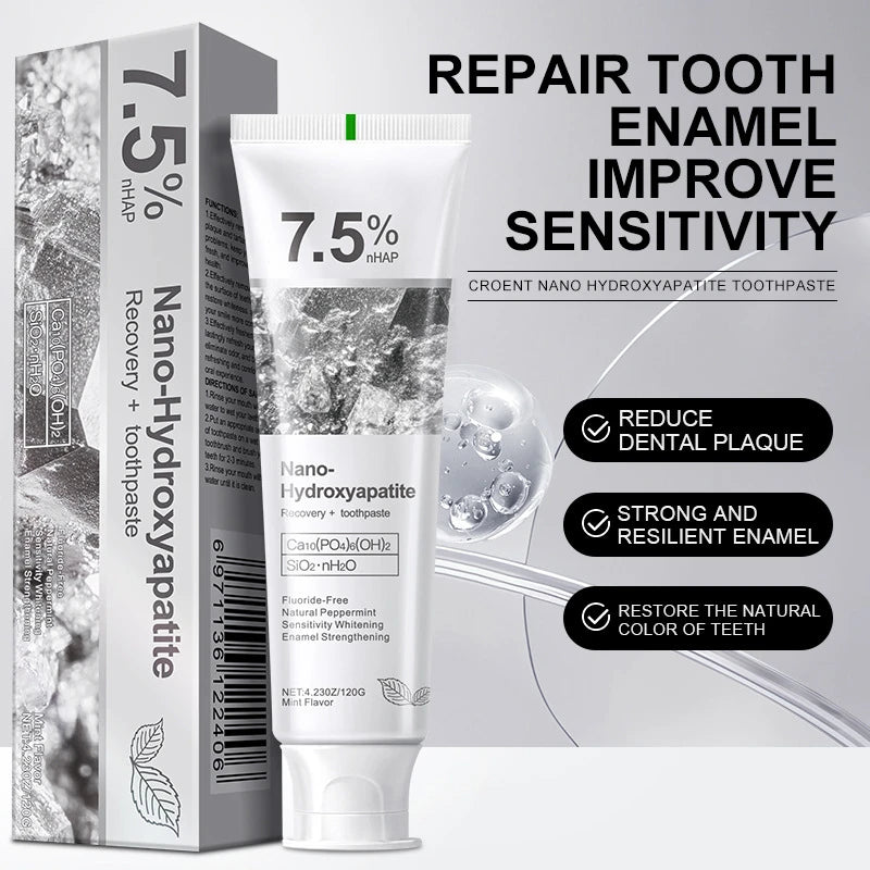 Toothpaste 7.5% Nano-hydroxyapatite Toothpaste New Oral Cleaning Toothpaste Refreshing Breath Removing Tooth Stains Adult Use