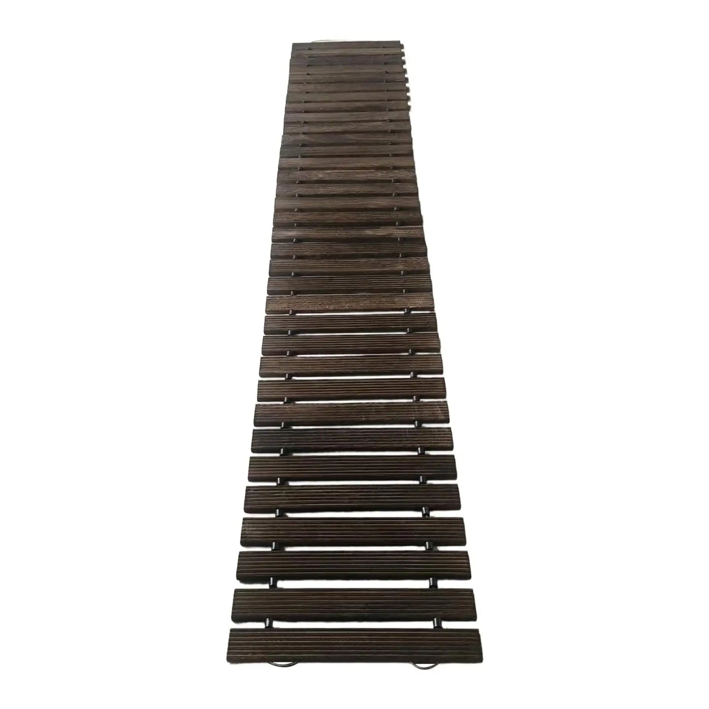 Wood Garden Pathway,Boardwalk Nonslip Outdoor Patio Straight Pathway Roll Out Decorative Wood Path for Poolside Camping Party