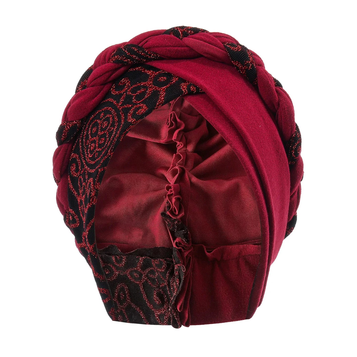 2024 Head Scarf for Muslim Women Turban Cap Ladies Islamic Print Bonnet Hat Braid Headband Turbante Mujer Beanies Hats