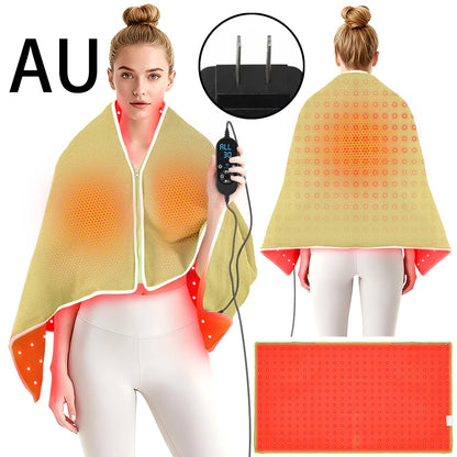 660nm Red Light Therapy Blanket Keep Warm Heating Shawl For Body Device Cushion 850nm Infrared Light Muscle Pain Relief Relax