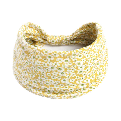 Boho Headbands Wide Knot Hair Scarf Floral Print Hairband Stretch Turban Headwrap Cotton Head Band Fashion Accessories for Women