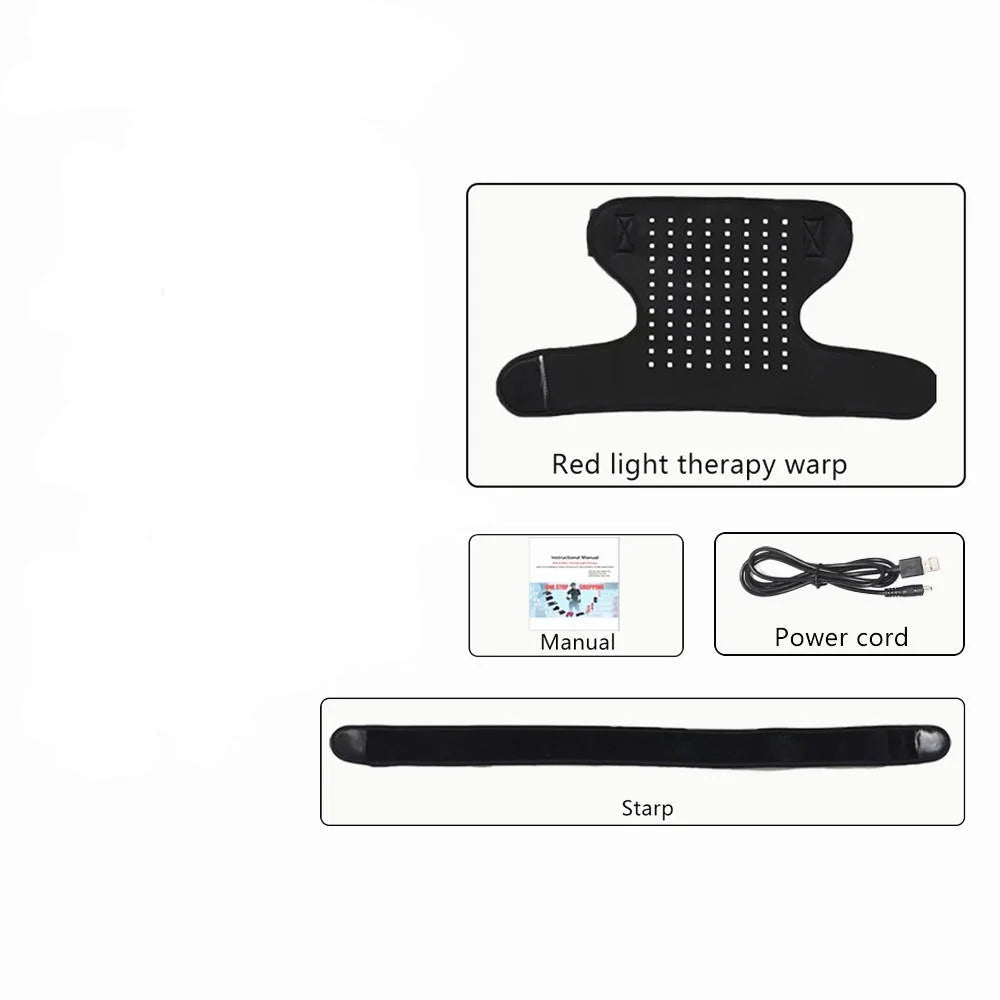 Red Light Therapy Shoulder Brace,660&850nm Infrared Wrap Therapy with Pulse device for Improve Joint Muscle Shoulder Pain Relief