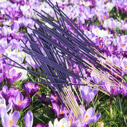 Wholesale 8.66-Inch Saffron Incense Sticks, Made of Natural Incense Powder, Purple Saffron Scent, Essential for Home Air Purification, Premium Selected Saffron Bamboo Stick Incense