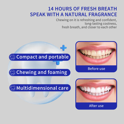Probiotic tooth cleaning tablets 30/60/90 tablets/box with fresh breath for a long time, clean teeth and portable tooth care.