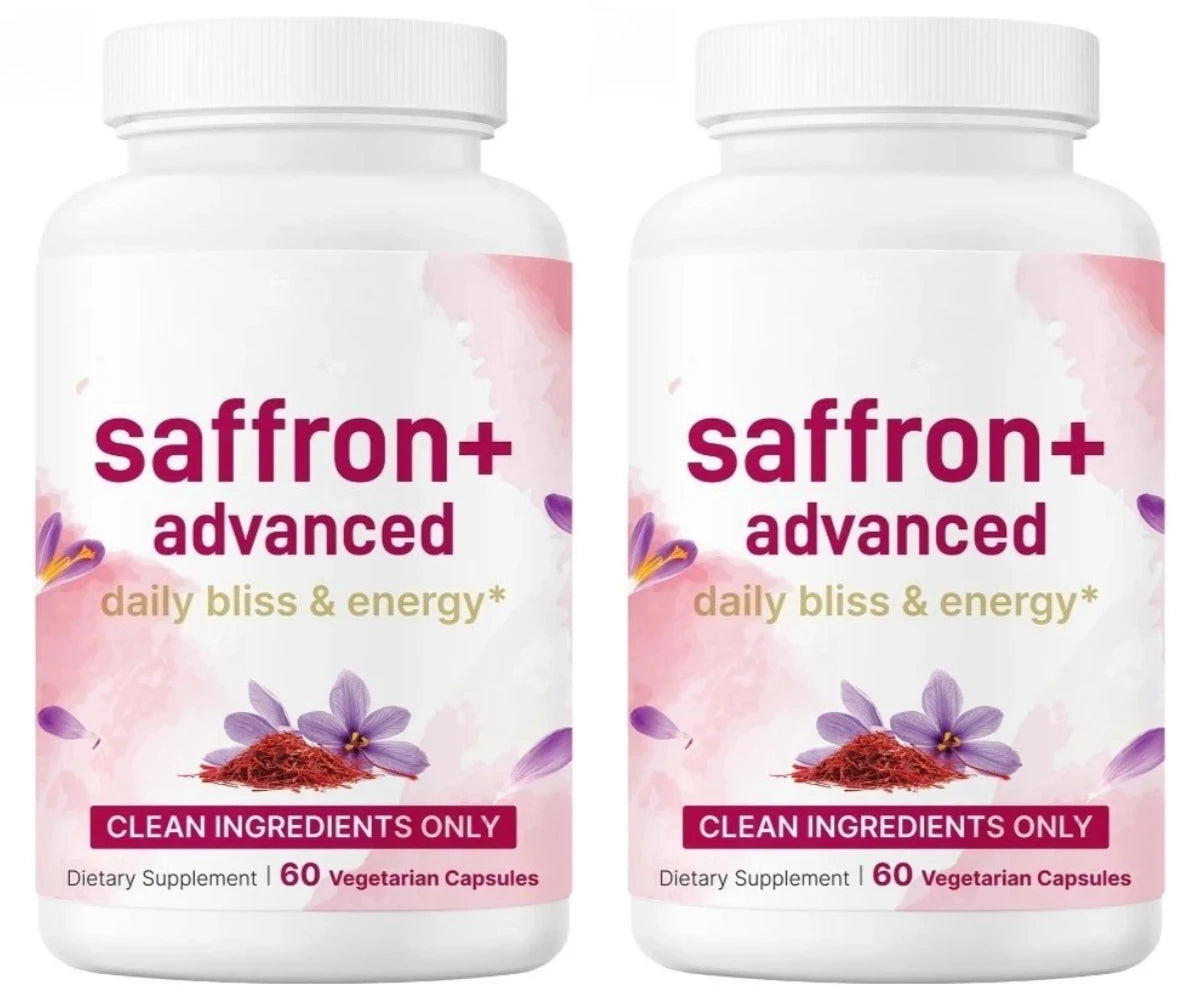 Saffron Capsule with Saffron,Turmeric Plant-Based Extract and Vitamin,Magnesium Daily Health Support 10-in-1 Supplement 60 Count