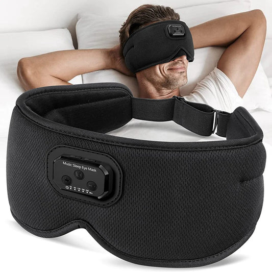 Sleeping Mask 3D Eye Mask HeadSet Headband Soft Elastic Comfortable Wireless Music Headset Eye Mask With Mic For Side Sleepers