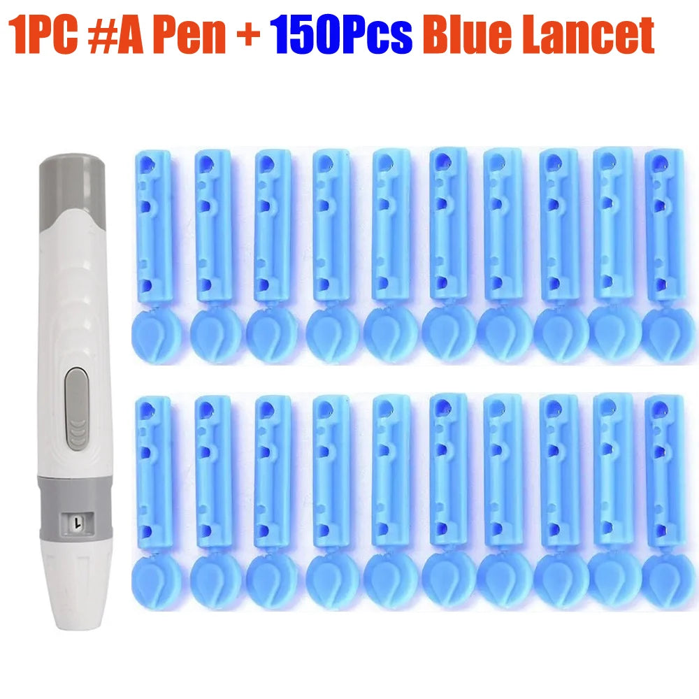 Lancet Pen Adjustable Depth Blood Sampling Glucose Test Pen for Diabetics Blood Collect Lancing Device