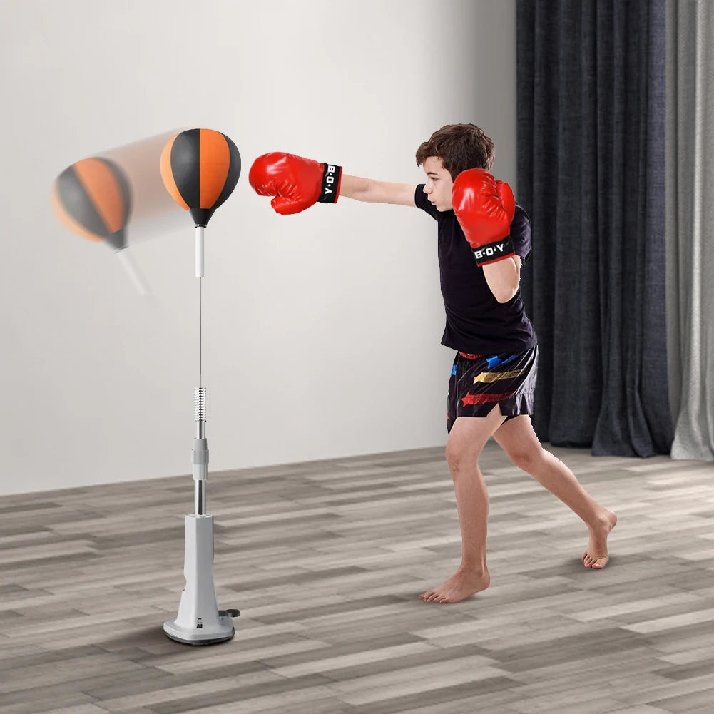 Punching Bag with Stand Punching Reflex Ball Set Boxing Equipment for Training Boxing Stress Relief & Fitness