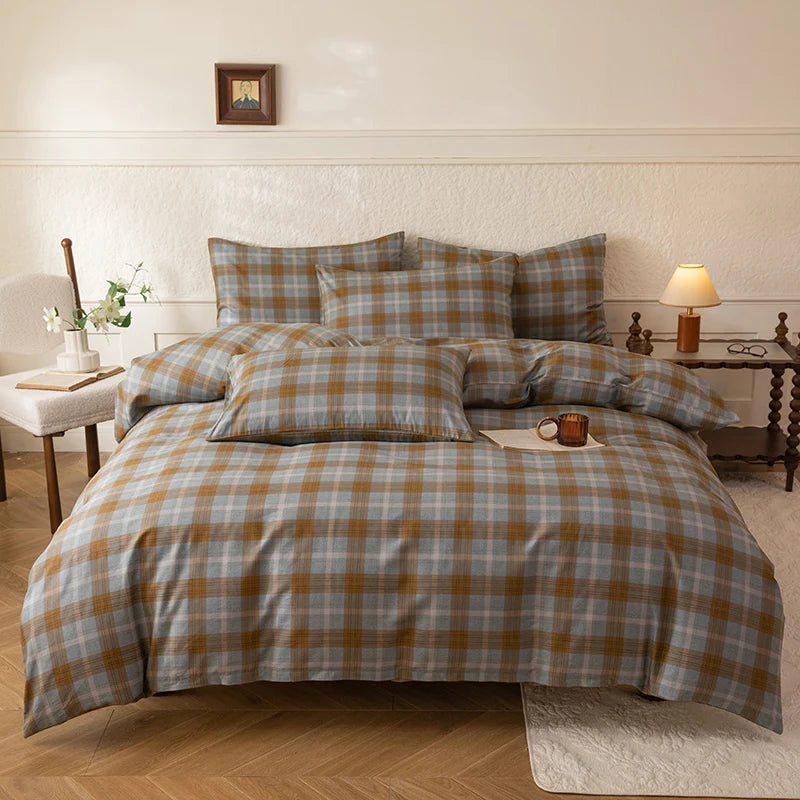 New 3pcs 100% Cotton Bedding Set High Quality Includes One Duvet Cover and Two Pillowcases Soft Skin-friendly and Breathable