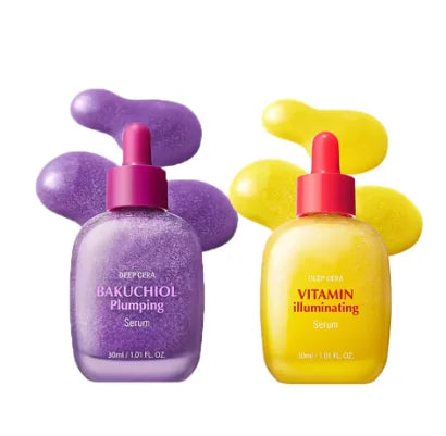 Korean Skin Care Vitamin Illuminating & Bakuchiol Face Serum Vitamin C Niacinamide Anti-Aging Serum Brightening Firm Skin 30ml
