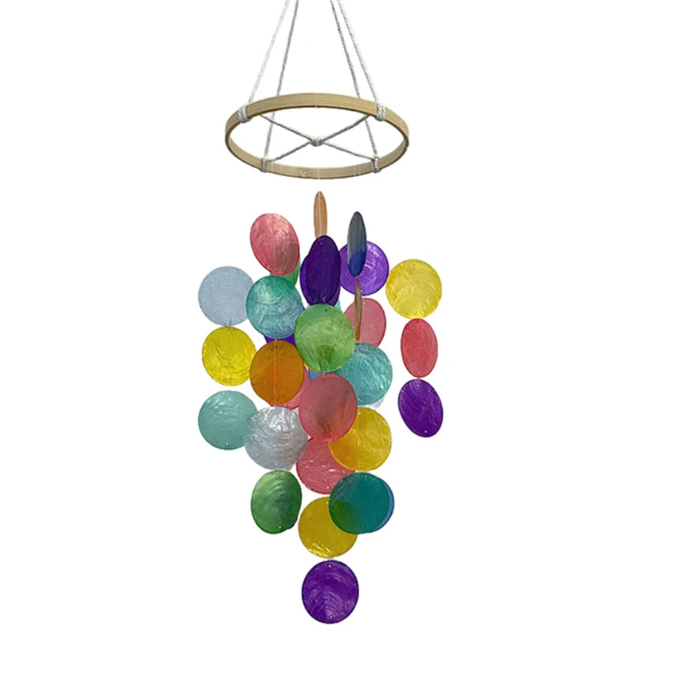 1pc Bohemian Shell Wind Chime Handmade Coastal Decor For Tranquil Spaces 40*15cm Wind Chime Hanging Decorations Photography Prop