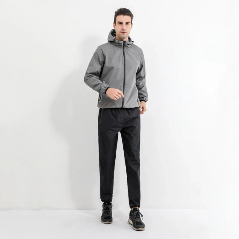 Profession Sauna Suit Men Boxing Training Waterproof Sportswear for Women Gym Clothing Full Body Sweating Suits for Weight Loss